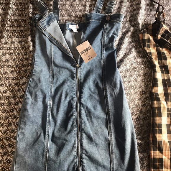 Jean dress and plaid dress combo - Picture 4 of 6